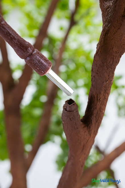 Close-up of Sylvie’s interchangeable branch system with a metal branch insert and square attachment port – ShopWildThings.com