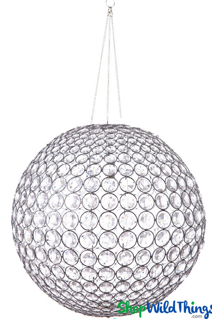 Ayanna Sphere Chandelier, 20" Crystal Beaded Hanging or Tabletop Decoration from ShopWildThings.com