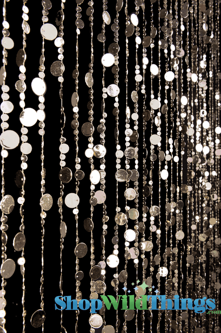 Gold Bubbles Circles Beaded Curtain ShopWildThings Backdrops