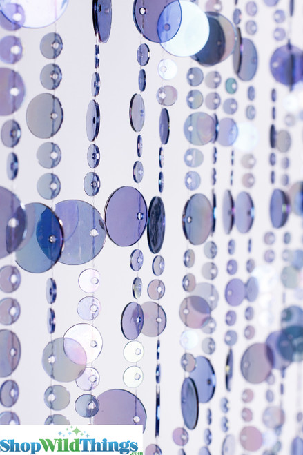Blue Bubbles Beaded Door Curtains for Doors, Walls and Windows by ShopWildThings.com