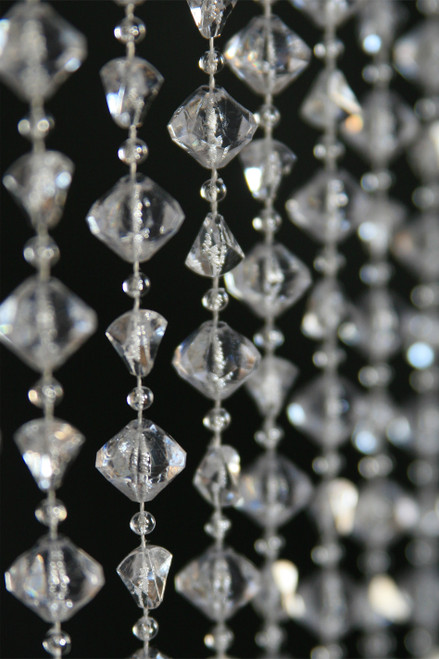 6 Foot Long Gemstones Beaded Curtains Feature Multi-Sized Beads Fused to the Strand by ShopWildThings.com