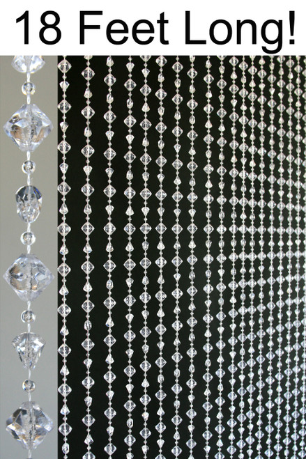Crystal Non-Iridescent Gemstone Beaded Curtains Offer Heft and Texture to Event Backdrops | ShopWildThings.com