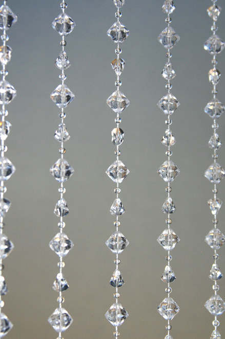 Gemstones Extra Long Beaded Curtains Feature Multi-Sized Beads Fused to the Strand by ShopWildThings.com