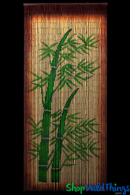 Use Painted Bamboo Curtains as a Room Divider, Wall Hanging or Door Replacement | ShopWildThings.com