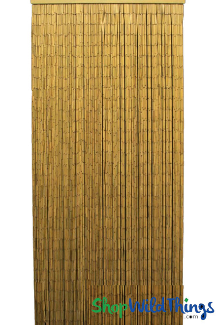 Plain Natural Bamboo Beaded Curtain 125 Strands 78