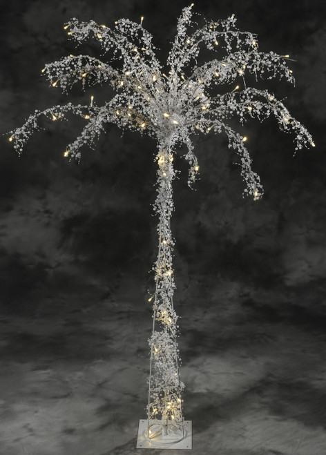 COMING SOON! Fantasyland Pearls Beaded & 100 LED Lights Beaded Tree 5' Tall