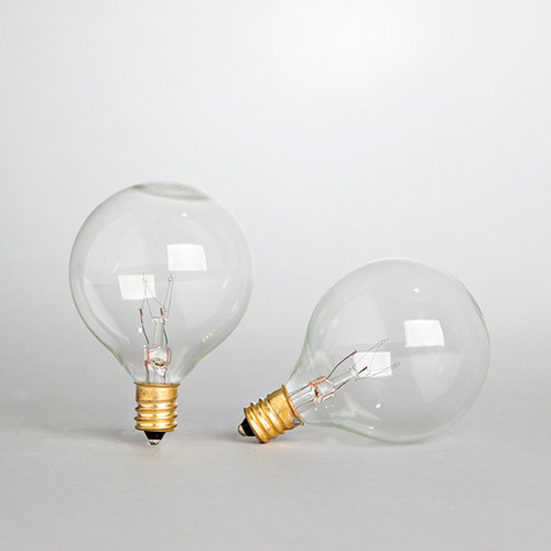 Bistro String Light Replacement Bulbs, 2 Pack Clear G40 Bulbs | ShopWildThings.com