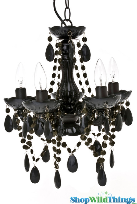 COMING SOON!  Chandelier Bohemian Black - Small 5 Lights - With Plug