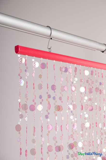 Pink Bubbles Beaded Discs Curtain - Party Decor - ShopWildThings.com