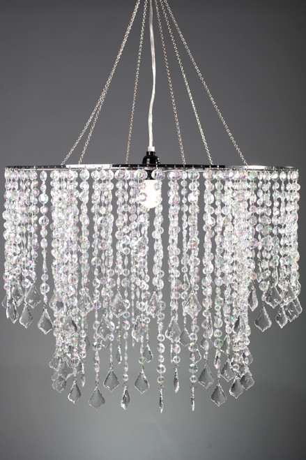ShopWildThings Dazzle Chandelier, Crystal Iridescent Beaded Lighting