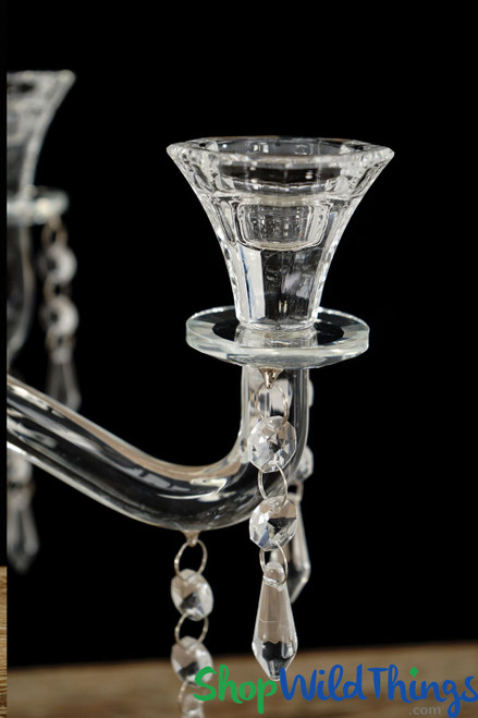 Crystal Candelabra "Kendall" Beaded Table Chandelier 14 1/2"