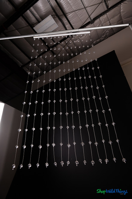 6Ft Acrylic Balls Beaded Curtain, Floating Balls Room Divider, Door & Window Covering by ShopWildThings.com