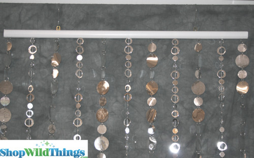 ShopWildThings Ready to Hang Beaded Curtains and Set of 12 Hanging Hooks, Party & Event Decorating Made Easy