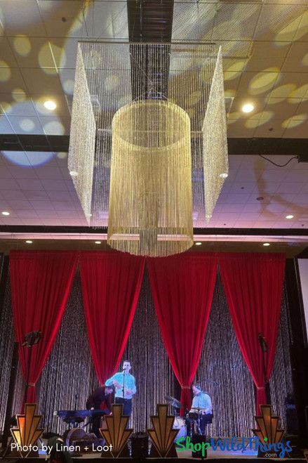 Custom String Curtain Columns, Choose Color, Width & Length & Fire Treatment by ShopWildThings.com