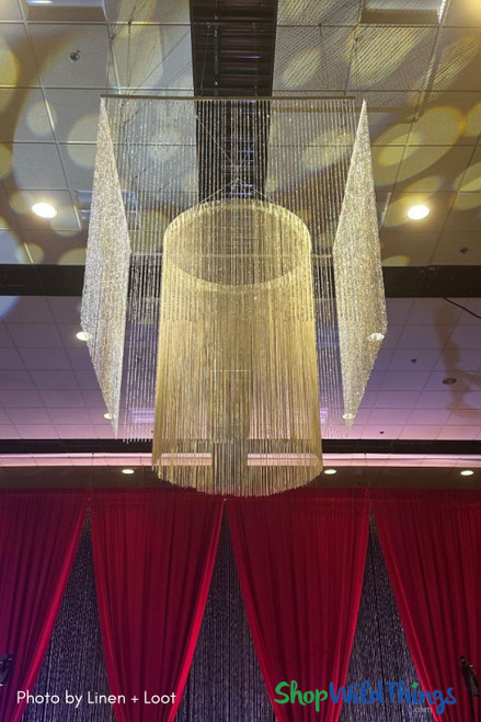 Custom String Curtain Columns, Choose Color, Width & Length & Fire Treatment by ShopWildThings.com