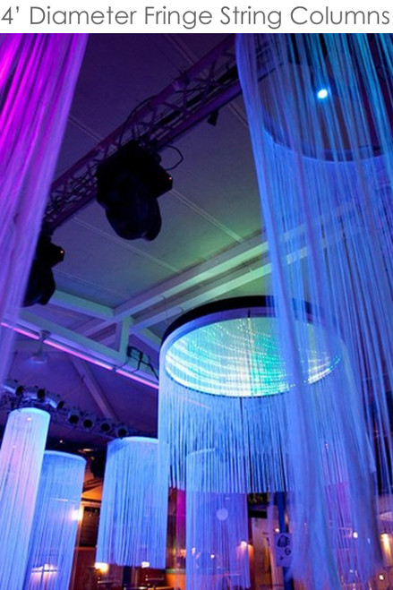 Custom String Curtain Columns, Choose Color, Width & Length & Fire Treatment by ShopWildThings.com