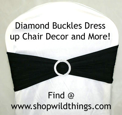 Clearance - Oval Buckle 1" - Set of 10 Sparkling "Diamond" Buckles