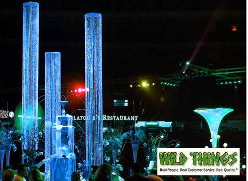 Hanging Crystal Columns Add Height and Glamour to Restaurants or any Event Venue, ShopWildThings.com