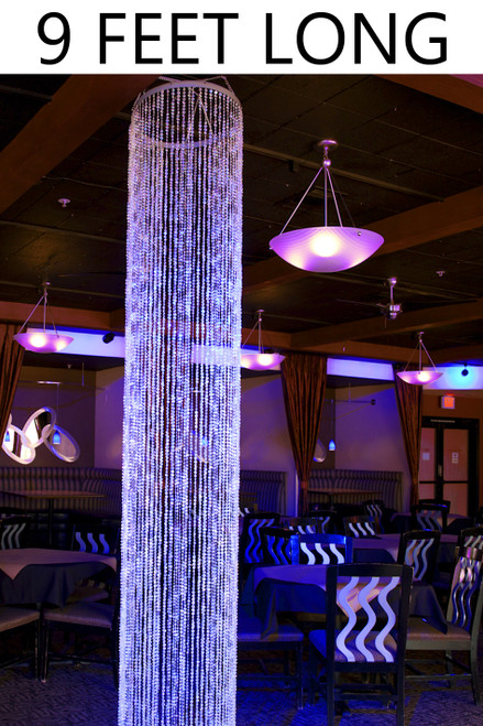 9 Foot Long Sparkling Crystal Column of Hanging Beads Diamonds Crystal ShopWildThings.com