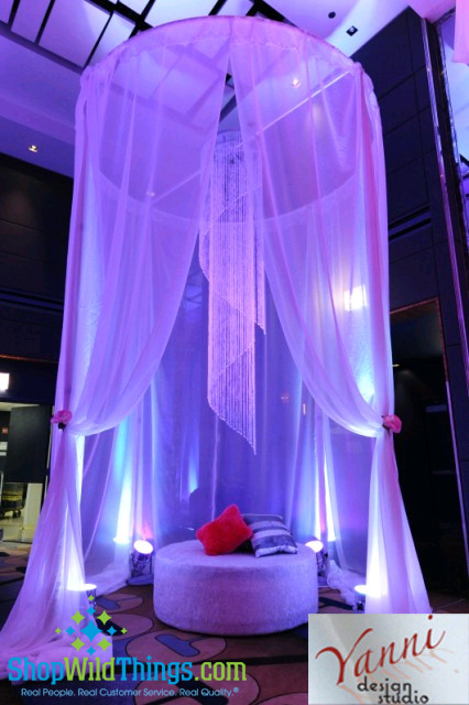 Crystal Beaded Grand Spiral Swirling Chandelier from ShopWildThings.com