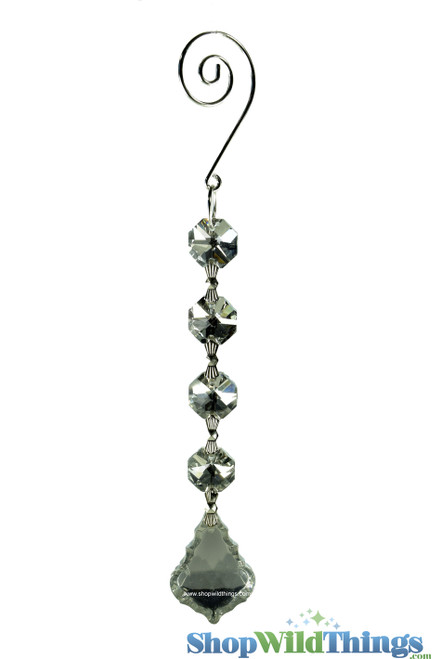 Glamorous Hanging Crystal Prism Strands, Set of 12 Silver, ShopWildThings.com