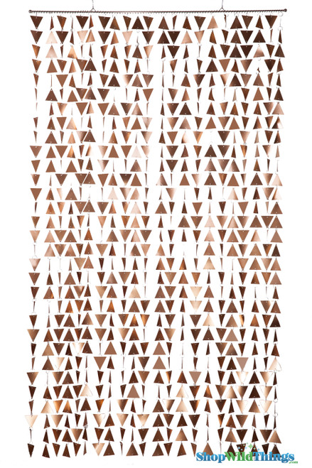 Soft Matte Gold PVC Triangles on 22 Strands Make ShopWildThings Trilogy Beaded Curtain Beautiful and Full