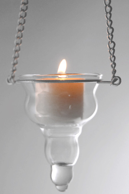 Hanging Clear Glass Candle Holders by ShopWildThings.com