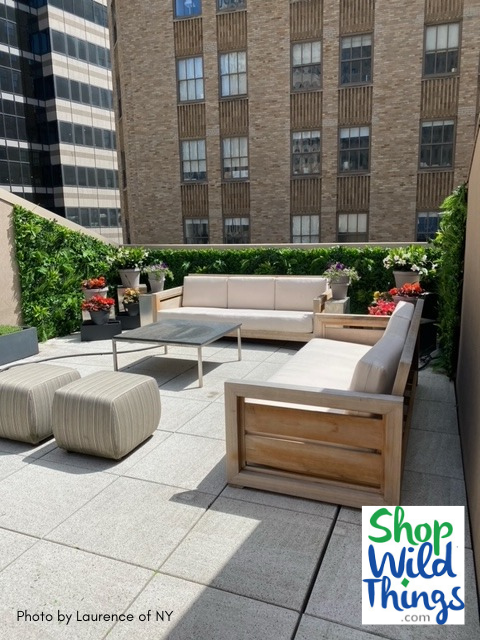 Add lush greenery to your outdoor space without the hassle of trying to deal with watering and maintenance. ShopWildThings.com offers many Artificial Greenery Wall Panels that are indoor / outdoor UV friendly, plus Fire Treated options for commercial spaces!