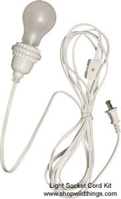 Light Cord Kit 7 Foot Long White Cord with On/Off Switch | ShopWildThings.com