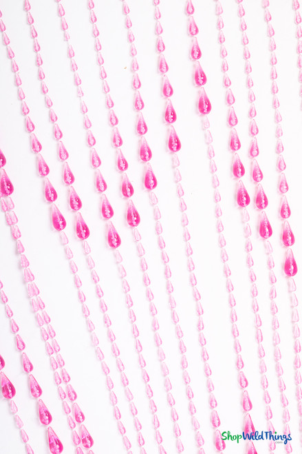 Pink Cascading Waterfall Beaded Curtain - ShopWildThings.com