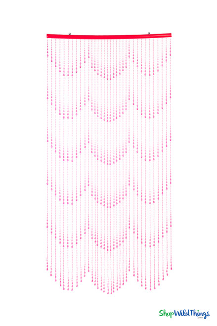 Pink Cascading Waterfall Beaded Curtain - ShopWildThings.com