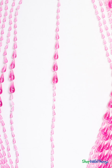 Pink Cascading Waterfall Beaded Curtain - ShopWildThings.com