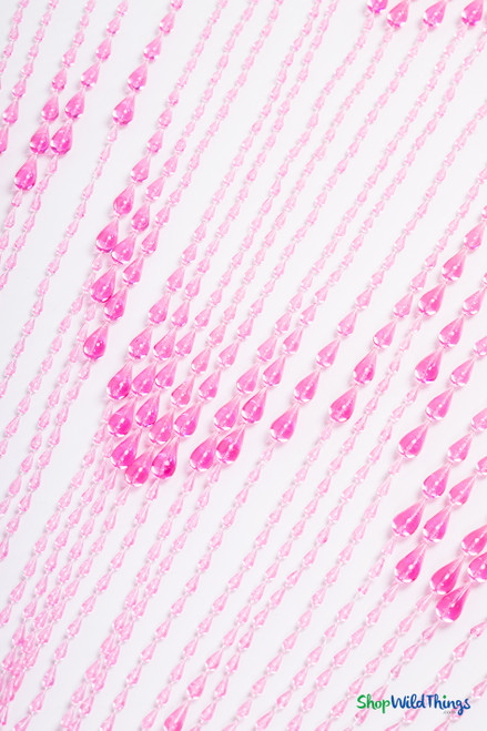 Pink Cascading Waterfall Beaded Curtain - ShopWildThings.com
