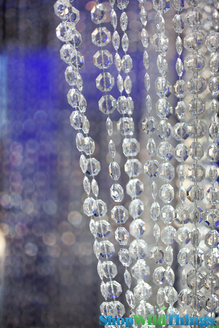 ShopWildThings Crystal Clear Diamond Beaded Rolls are High Quality Acrylic Beads With Superb Clarity