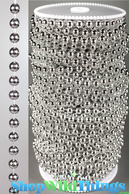 33 Yard Roll of Bright Silver Ball Chain, Cut to Length for Crafts, Garlands, Centerpieces, ShopWildThings.com