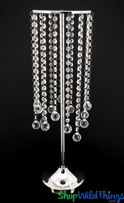 Hanging Strands of Beads Floral Centerpiece Stand Tall Decoration