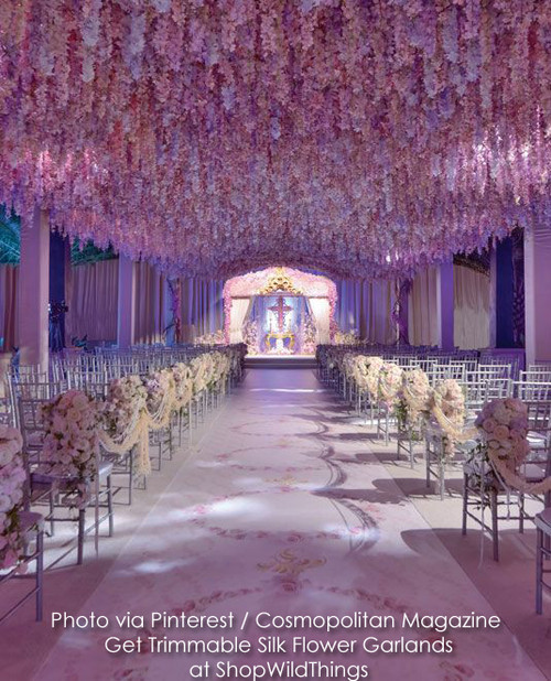 Faux Flowers for Floral Ceiling Installations, Chandeliers, Arches and Vases | ShopWildThings.com