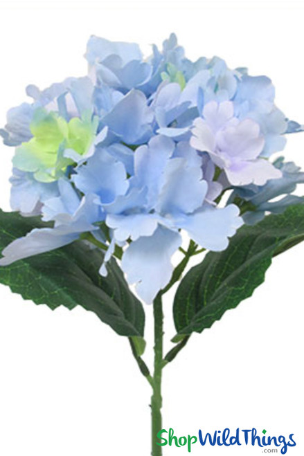 Violet Blue Hydrangea Artificial Flower with Extra Long Tall Stem | Faux Florals from ShopWildThings.com
