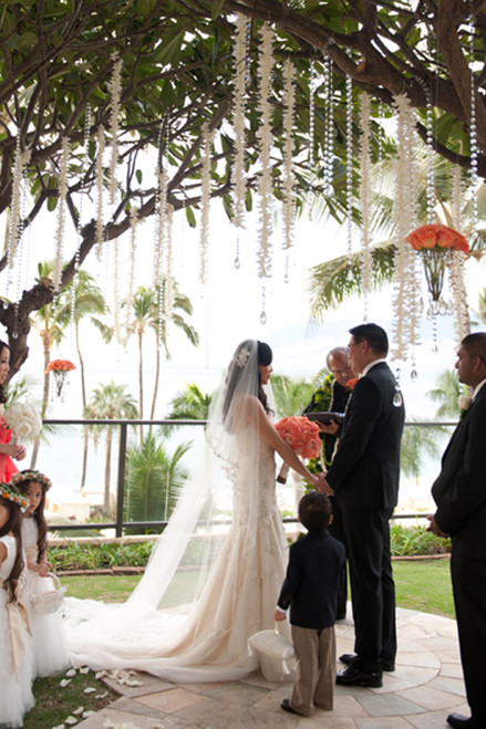 Hawaiian Plumeria Frangipani Silk Flower Garlands | White, Cream