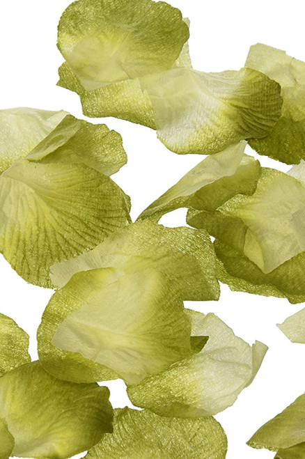 Bag of 400 Sage Green Silk Rose Petals, Wedding Aisle or Table Scatter, ShopWildThings.com