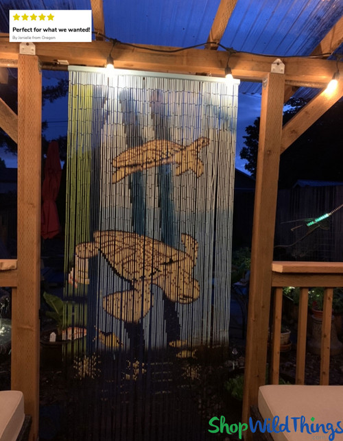 Use Painted Bamboo Curtains as a Room Divider, Wall Hanging or Door Replacement | ShopWildThings.com