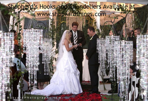 Use Shepherds Hooks as Aisle Markers, ShopWildThings.com
