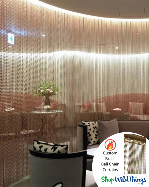 Custom Made to Order -  Real Steel Ball Chain Curtains for Windows, Walls, Doorways or as Room Divider, ShopWildThings.com