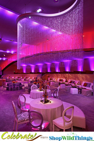 Metal Bendable Top Ball Chain Curtains for Ceiling Decor, Large Venue Industrial Look Hangig Panels, ShopWildThings.com