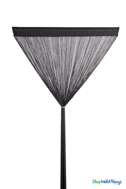 Professional Black String Curtain 7.3 Feet Long – Decorative Backdrop for Weddings and Events – ShopWildThings.com