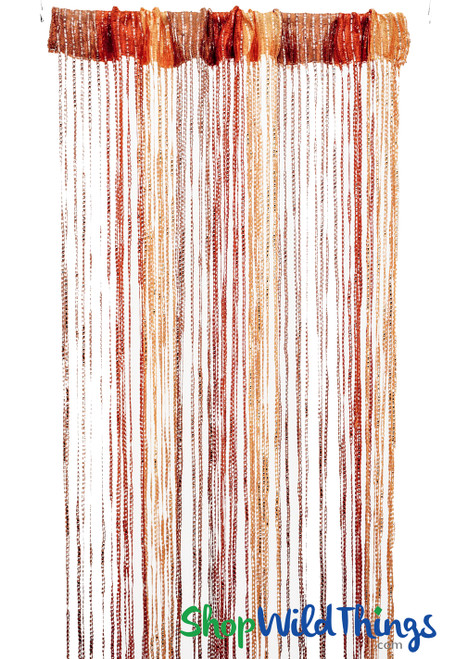 Gold-Copper-Brown Mix with Metallic Thread Photo Shoot Backdrop, Rod Pocket String Curtains by ShopWildThings.com