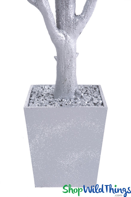 COMING SOON! Artificial Manzanita Tree in Pot, 6 Feet Tall - Silver (Bendable!)