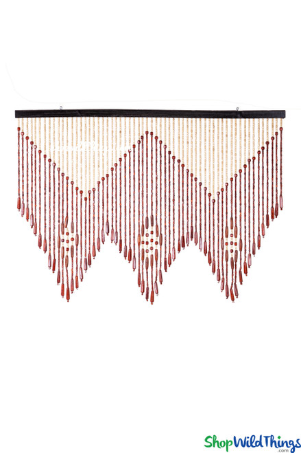 Wooden Bead Valance Made from Bamboo With an Attractive, Decorative Pattern from ShopWildThings.com