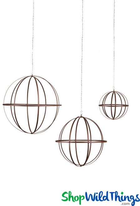 Decorate Hanging Spheres with Flowers & Greenery, Geometric Ceiling Decor by ShopWildThings.com