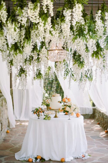 White Plumeria Flower Sprays for Floral Chandeliers | Hanging or Tabletop Flowers | ShopWildThings.com